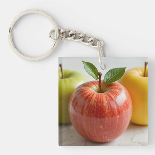 A Trio of Apples Keychain (Front)