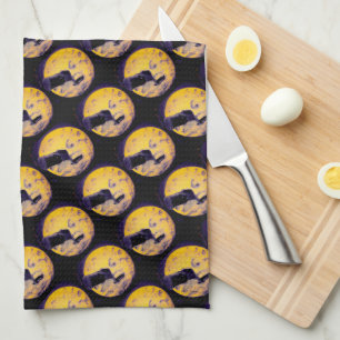 A Trip to the Moon Deep Sleep Purple Nightmare Kitchen Towel