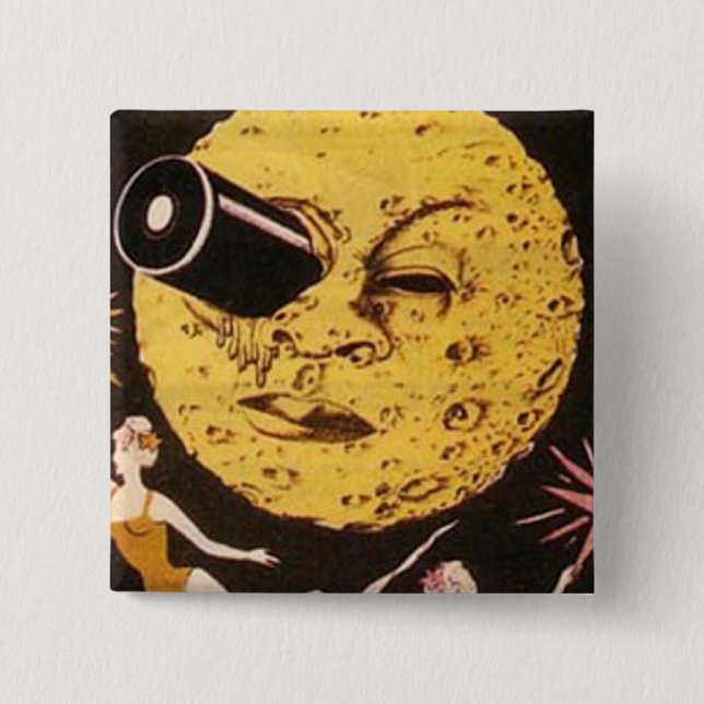A Trip to The Moon Movie Poster 2 Inch Square Button (Front)