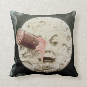 A Trip to the Moon (Muted Hand Tint) Throw Pillow