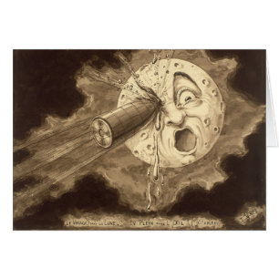 A Trip to the Moon Vintage Drawing