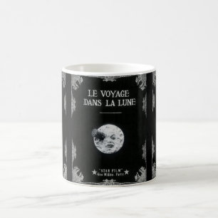 A Trip to the Moon Vintage Retro French Cinema Pos Coffee Mug