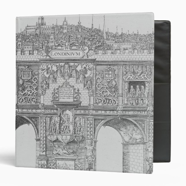 A Triumphal Arch, engraved by William Kip, 1604 Binder (Front/Inside)