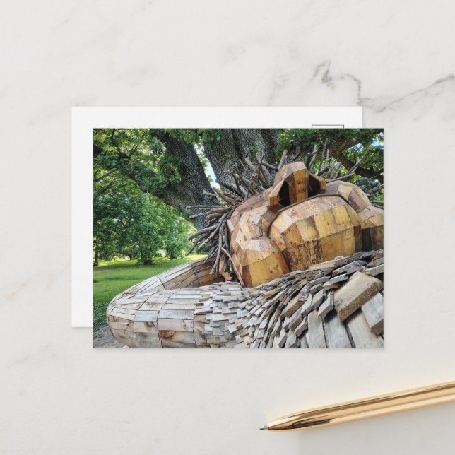A Troll Sleeps Under a Tree Postcard (Front/Back In Situ)