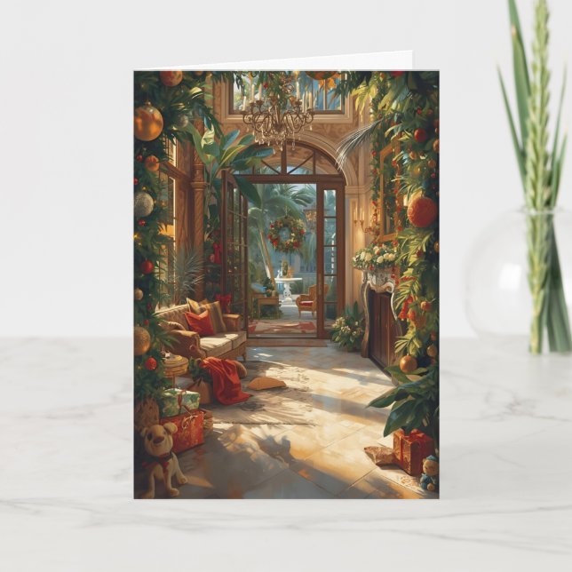 A Tropical New Year’s Welcome Card (Front)