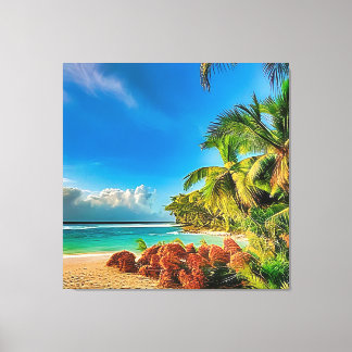 A tropical paradise.   canvas print