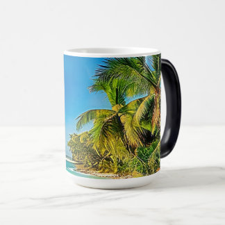 A tropical paradise. magic mug