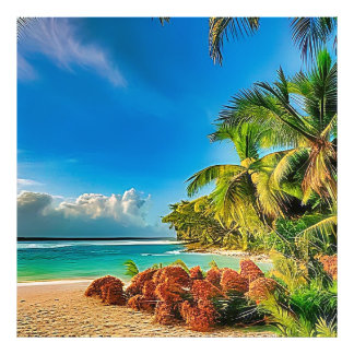 A tropical paradise.   photo print