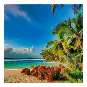 A tropical paradise. poster