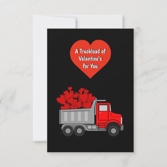 A Truckload Of Valentine's Thank You Card (Front)