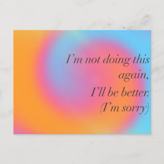 A True Apology Postcard