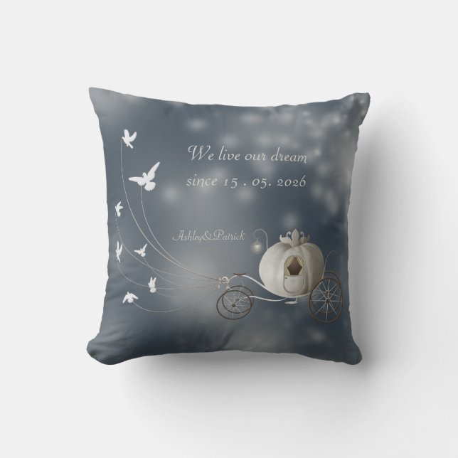 A True Fairy Tale Wedding Favour Throw Pillow (Front)