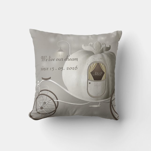 A True Fairy Tale Wedding Favour Throw Pillow (Front)