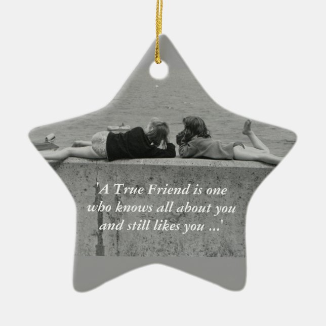 A True Friend Ceramic Ornament (Front)