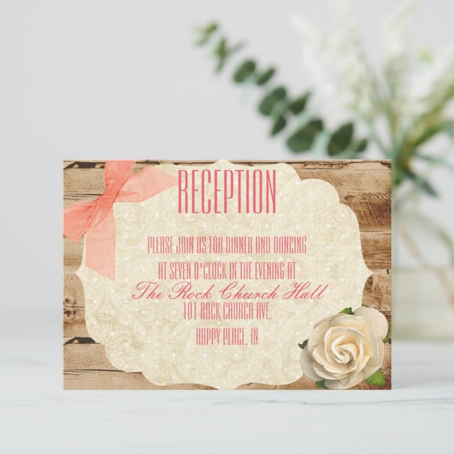 A True Love Story Reception Invitation (Standing Front)