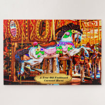 A True Old Fashioned Carousel Horse  1014 Pieces