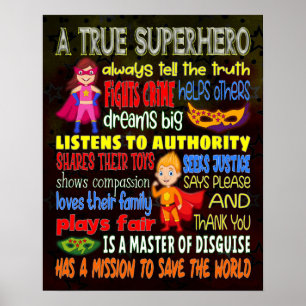 A True Superhero Fun - 16x20 Poster