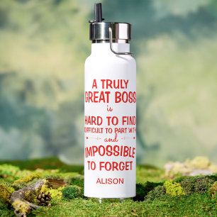 A truly great boss personalized mug water bottle