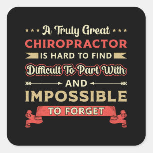 A Truly Great Chiropractor Spine Chiropractic Square Sticker