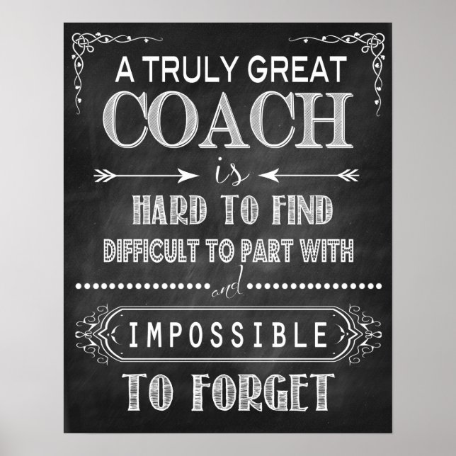 A Truly Great Coach Poster (Front)