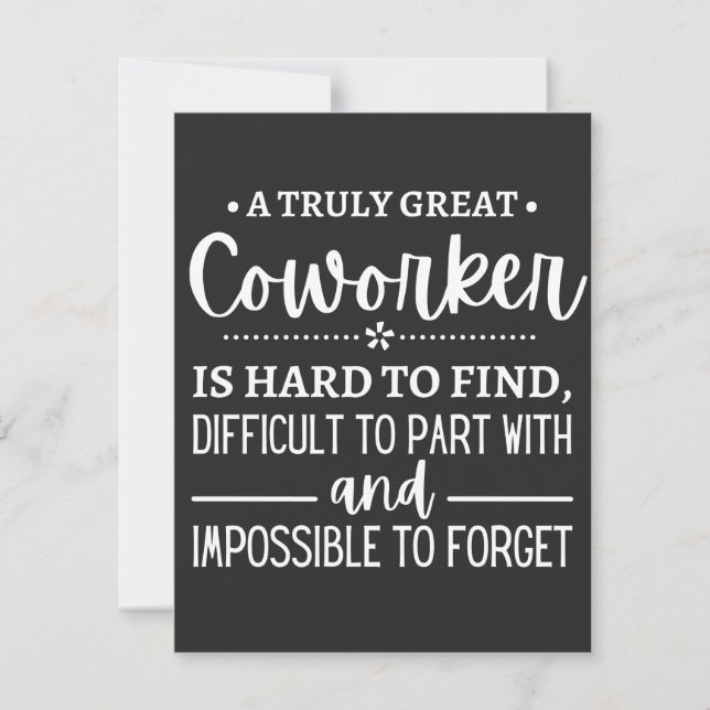 A Truly Great Coworker (Front)