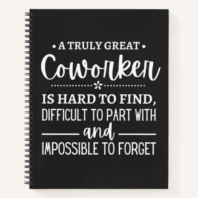 A Truly Great Coworker Notebook (Front)