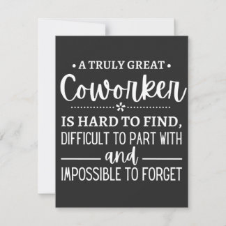 A Truly Great Coworker Thank You Card