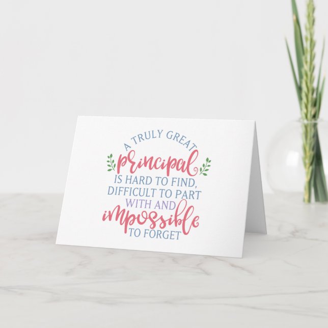 A Truly Great Principal Funny Saying Holiday Card (Front)