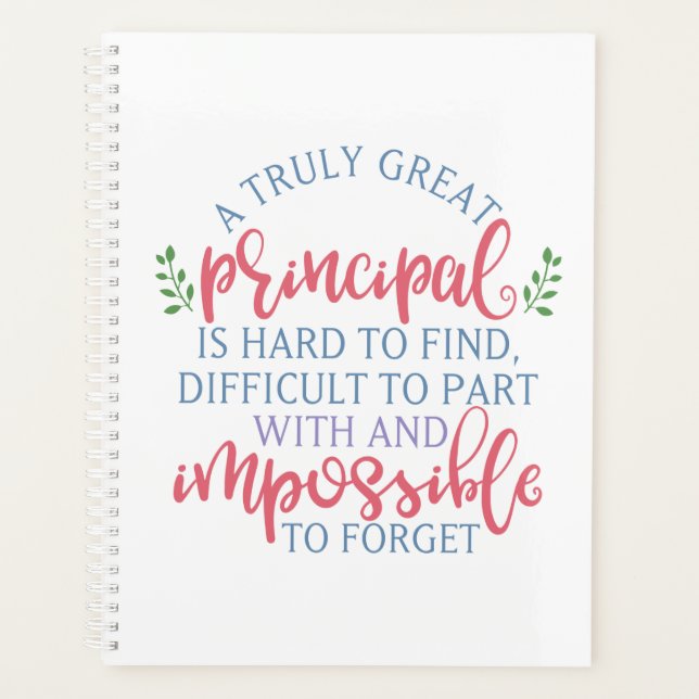 A Truly Great Principal Funny Saying Planner (Front)