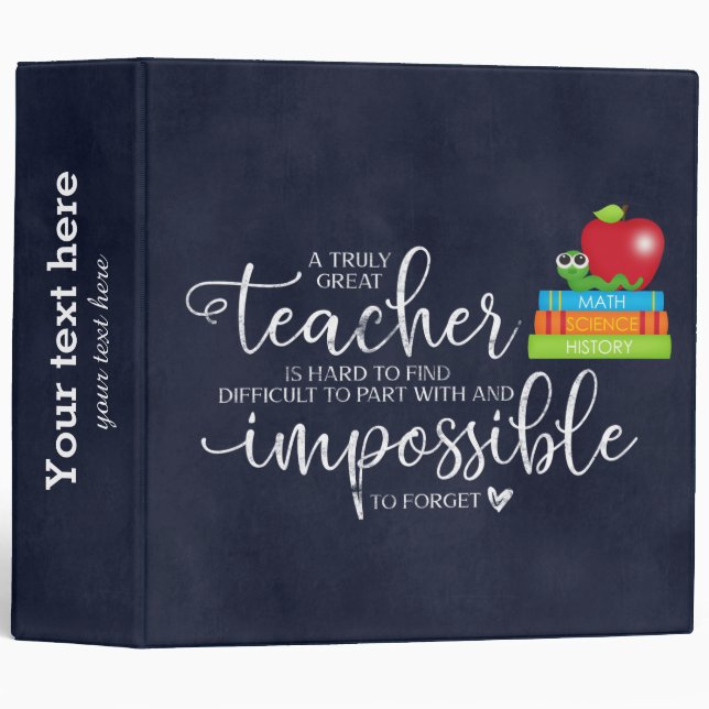 A truly great teacher binder (Front/Spine)