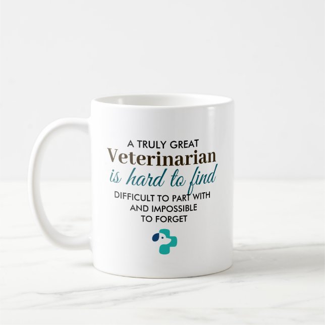 A Truly Great Veterinarian – Personalized Name Coffee Mug (Left)