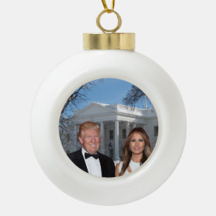 A Trump Christmas: Donald and Melania Ceramic Ball Christmas Ornament