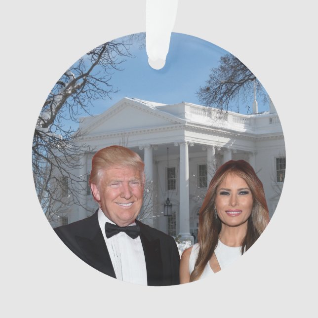 A Trump Christmas: Donald and Melania Ornament (Front)