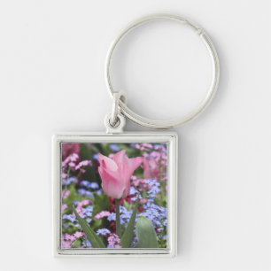 A tulip at Luxembourg Gardens, Paris, France Keychain