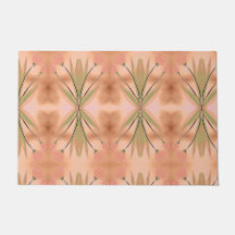 A Tulip Designer Floor Mat With Pinks