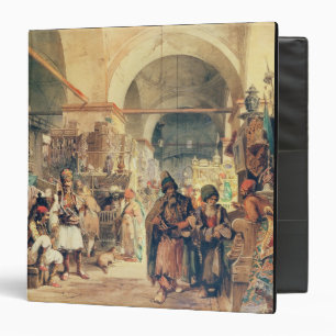 A Turkish Bazaar, 1854 (pencil & w/c on paper) Binder