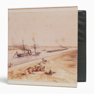 A Turkish Paddle Steamer Going Up the Suez Canal Binder