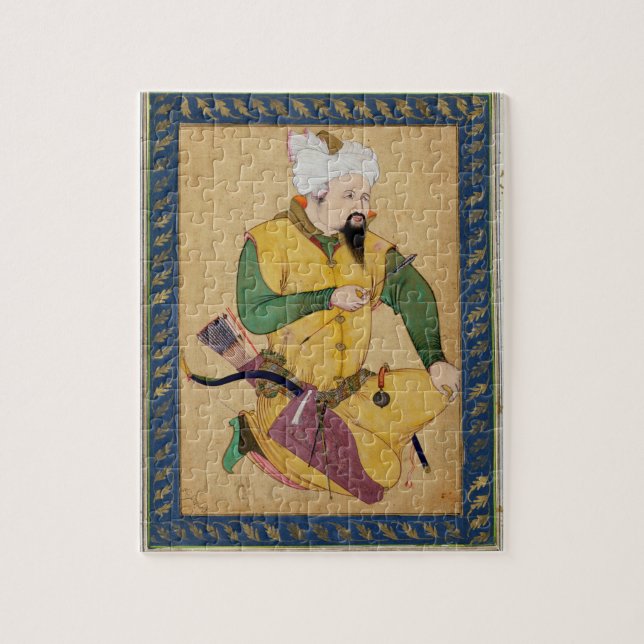A Turkoman or Mongol Chief holding an Arrow, from Jigsaw Puzzle (Vertical)