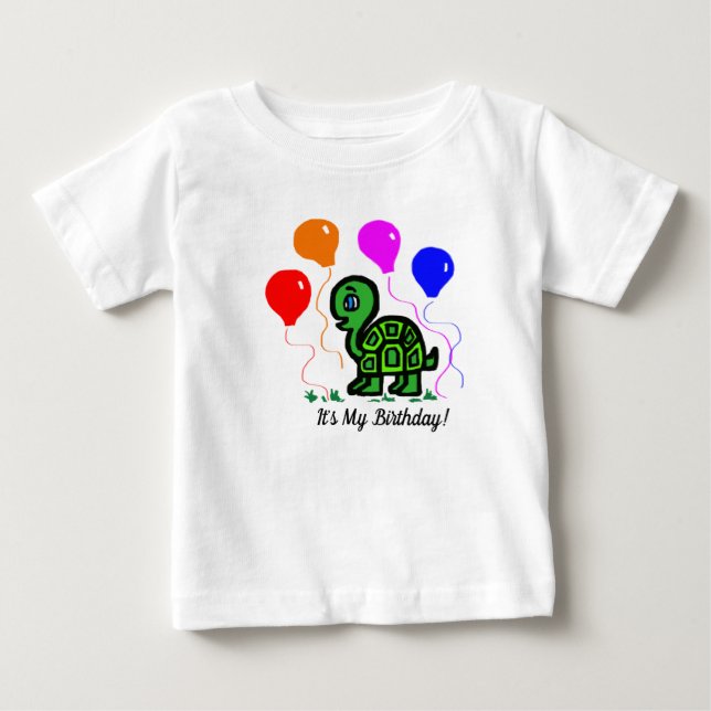 A Turtle and Balloons T-Shirt (Front)