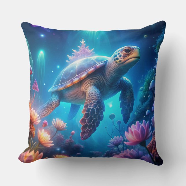 A Turtle Throw Pillow (Front)