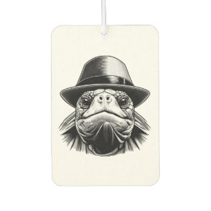 A turtle with a hat, a classic look air freshener