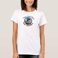 A Tuxedo Cat T-shirt with Custom Text 