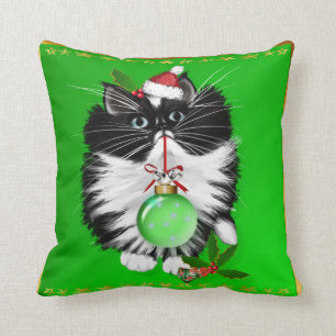 A Tuxedo Merry Christmas Pillow