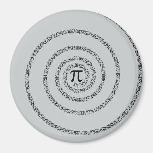 A Twist of Pi Click Customize to Change Grey Colou Magnet