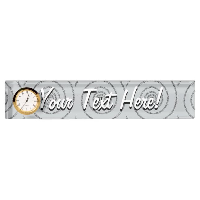 A Twist of Pi Click Customize to Change Grey Colou Nameplate (Front)