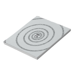 A Twist of Pi Click Customize to Change Grey Colou Notepad