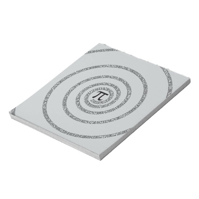 A Twist of Pi Click Customize to Change Grey Colou Notepad (Rotated)