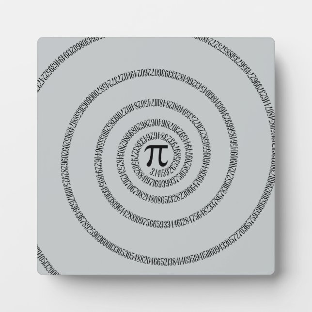 A Twist of Pi Click Customize to Change Grey Colou Plaque (Front)