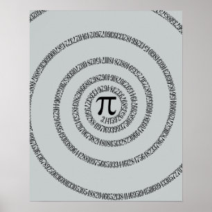 A Twist of Pi Click Customize to Change Grey Colou Poster