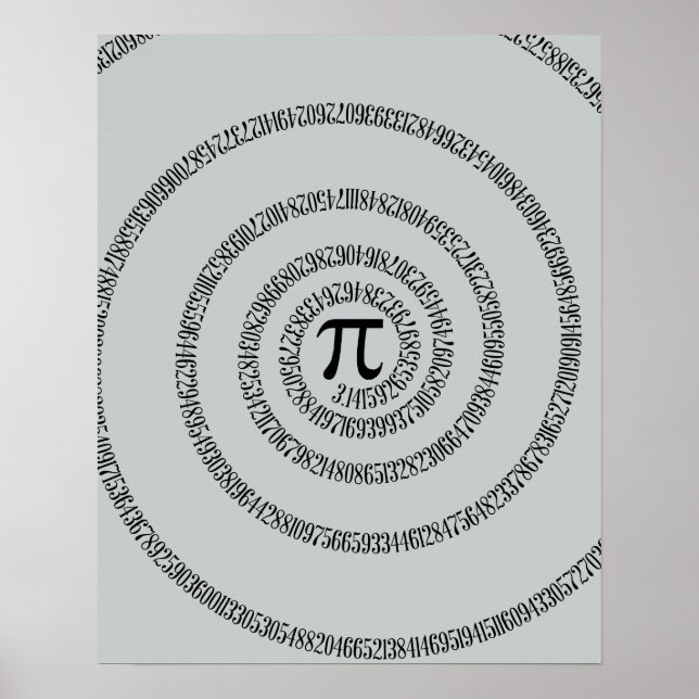 A Twist of Pi Click Customize to Change Grey Colou Poster (Front)